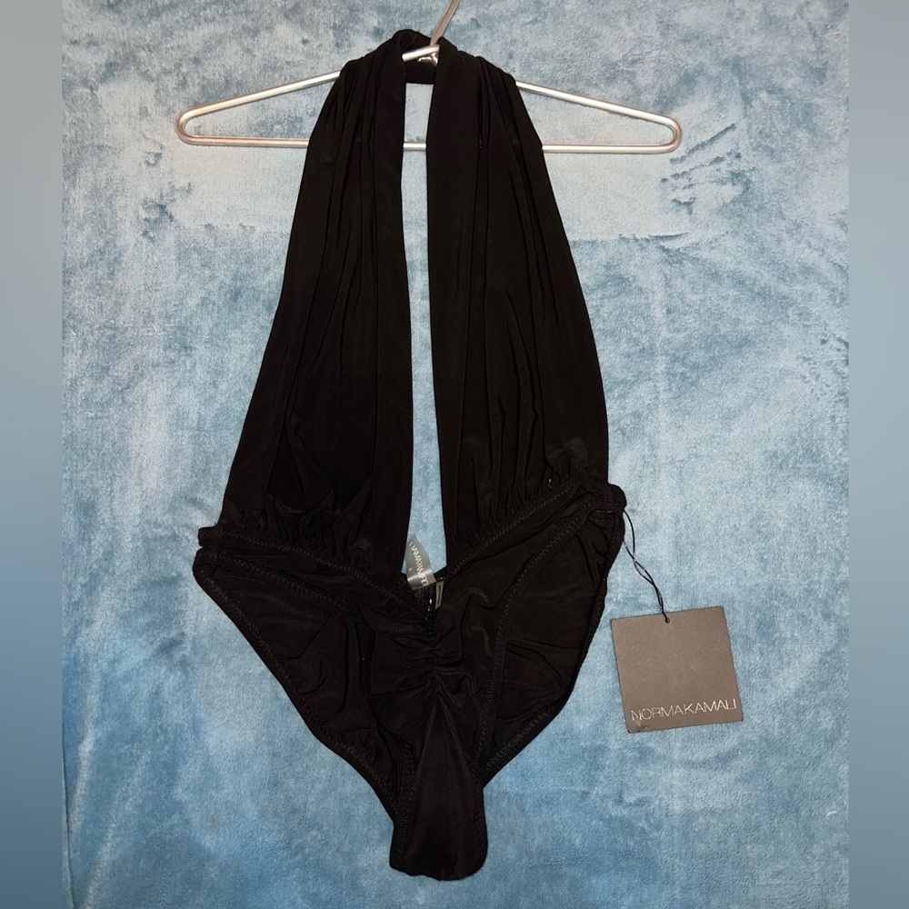 Norma Kamali Black Halter swimsuit